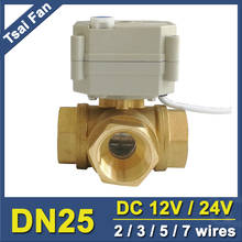 TF25-BH3-B Brass 1'' DN25 3 Way T/L Type Horizontal Actuator Ball Valve DC12V DC24V 2/3/5/7 Wires For Flow Control 2024 - buy cheap