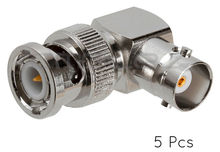 Cabo conector adaptador de cabo, em forma de l bnc macho ângulo reto para fêmea coax coaxial 5 peças 2024 - compre barato