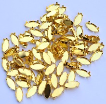 4*15mm,5*10mm,9*18mm,13*27mm,17x32mm 100pcs/lot Navette Shape Metal Claws Gold Color For Setting Fancy Stones Jewelry Beads. 2024 - buy cheap