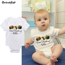 Fashion Newborn Bodysuits Don't Grab My Rolls Letters Print Children Jumpsuits For Boys Girls Infant Outfits 0-24Months Outwear 2024 - buy cheap