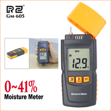 Rz medidor de umidade de madeira gm605, testador higrômetro, dispositivo de tijolos de betão gm605, medidor de umidade de madeira 2024 - compre barato