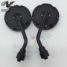 free shipping 6 colors optional motorcycle round mirrors motorbike rearview mirror 10mm universal motocross side mirror black 2024 - buy cheap