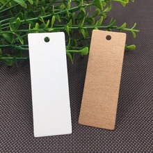 200 pcs 7x2.5 cm kraft paper rectangular gift tags/bookmarks/message word card/DIY tag/garment price tag 2024 - buy cheap