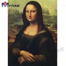 5d faça você mesmo broca completa pintura de diamante strass bordado diamante monalisa da vinci bordado imagens de parede adesivo arte 2024 - compre barato