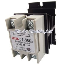 Single Phase Solid State Relay SSR-10AA 10A AC-AC 8-250V 24-380V w heat sink 2024 - buy cheap