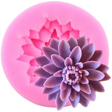 3D Лотос, хризантема, цветы, инструменты для украшения свадебного торта, «сделай сам», для выпечки, помадки, силиконовая форма для свеч мыла, полимерные глиняные формы 2024 - купить недорого