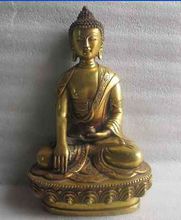 Estatua de Buda de cobre chapado en oro, escultura china antigua de 8,2 pulgadas, estatua de latón para decoración de jardín 2024 - compra barato