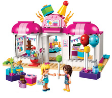 [New] 181Pcs/set DIY Girl birthday party Building blocks toy Family friends party house + figures model funny assembles toy gift 2024 - buy cheap