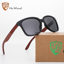 Hu wood óculos de sol polarizado uv400, óculos espelhado de madeira para mulheres, designer de marca de moda, 2018 2024 - compre barato