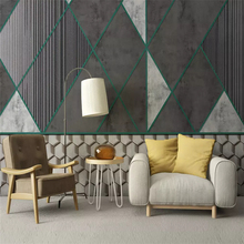 Decorative wallpaper Modern simple style geometry 3d white Mosaic Mosaic background wall painting 2024 - buy cheap