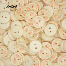 Wooden Sewing Buttons Scrapbooking Round Two Holes Strawberry Painting 15mm Dia. 50PCs Costura Botones Decorate bottoni botoes 2024 - buy cheap