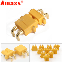 100 x AMASS XT30PW Banana golden XT30 Upgrade Right Angle Plug Connector male female ESC Motor PCB board plug connect (50 Pair ) 2024 - buy cheap