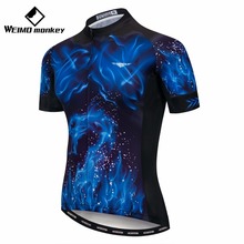 Camisa masculina de ciclismo, camisa azul de manga curta para mountain bike e mtb verão 2019 2024 - compre barato