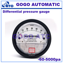 Micro medidor de pressão diferencial/medidor de pressão de Precisão/medidor de pressão diferencial ponteiro rodada 0-60 pa de Alta precisão 2024 - compre barato