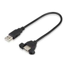 Cable de extensión USB 2,0 macho a hembra con agujeros de montaje en Panel de tornillo, 30cm, 50cm, 1m, 2m, 3m, 5m 2024 - compra barato