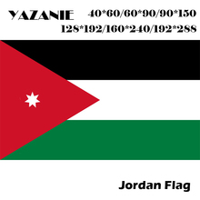 YAZANIE 60*90 cm/90*150 cm/120*180 cm/160*240 cm Bandera de impresión de Jordania Bandera de país del mundo de Jordania banderas de fiesta Bandera de decoración 2024 - compra barato