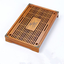 Домашний Китайский кунг-фу чайный поднос из цельного дерева настольный поднос для чая 43*28*6 см кунг-фу Gongfu Чайный Набор 2024 - купить недорого