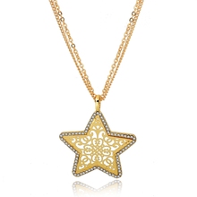 Szelam Gold Color Star Hollow Pendant Necklaces For Women Bijoux Femme SNE150884 2024 - buy cheap