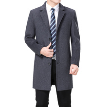 2021 Wool Coat Men Peacoat High Quality Winter Long Coat Men Cashmere Coat Mens Wool Blend Overcoat Trench Coat Long Jacket Man 2024 - buy cheap