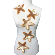 5pc Iron On Gold Star Sequin Patch Starfish Beaded Applique Clothes Sticker Patches For Clothing Appliques Parches Ropa AC1450 2024 - buy cheap