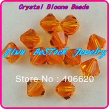 Cuentas de cristal bicono de alta calidad, color Naranja chino, 6mm, 288 unidades/lote, envío gratis 2024 - compra barato