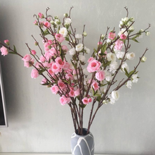 Flores de cerezo artificiales de seda, cerezo grande de 95CM, vástago de plástico, ramas de cerezo Sakura, decoración para el hogar, mesa boda 2024 - compra barato