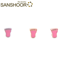 Sansapor pingente deslizante rosa, adorável pulseira de couro com 8mm de largura para crianças pequenas presentes de natal 6 peças 2024 - compre barato