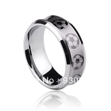 Free shipping customize size 6-14 tungsten  Jewelry tungsten rings  ring men's  football shape rings 2024 - buy cheap