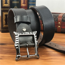 Top Thick Leather Belt Men Vintage Belt Buckle Jeans Men Belt Leather Genuine Male Strap Ceinture Homme Wide MBT0088 2024 - buy cheap