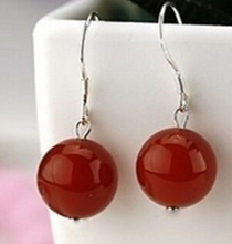 11.23 NATURAL LUCKY RED JADE DROP EARRINGS 2024 - buy cheap