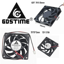 Gdstime 2 pcs 7cm 2Pin DC 12V 70mm x 70mm x 15mm Brushless PC Cooling Fan 2.75 inch 2024 - buy cheap