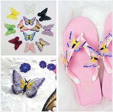 Multicolor diy estéreo doble capa mariposa bordado encaje tela apliques parche pegatinas Ropa Decoración 2024 - compra barato