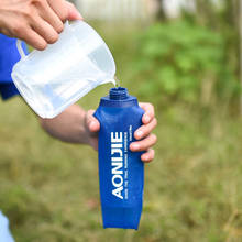 ¡Novedad! Botella de agua plegable de 500ml, botella de viaje plegable de TPU Frasco blando para correr, acampar, senderismo 2024 - compra barato