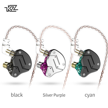 Новейшие гибридные наушники KZ ZSN 1BA + 1DD, диджейский монитор, спортивные наушники для бега, Hi-Fi гарнитура, наушники, отсоединяемые, 2Pin кабель 2024 - купить недорого