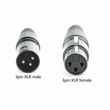 10pcs/Pack Black XLR 3 pin Male and Female Microphone DIY Plug Audio Connector 2024 - buy cheap