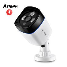 AZISHN-cámara IP de visión nocturna para exteriores, dispositivo de vídeo de red P2P 2MP/3MPCCTV POE/DC, H.265 Audio 5MP 2592X1944 FULL HD, 25M 2024 - compra barato