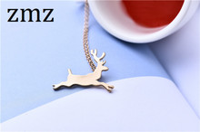 ZMZ American/European popular outdoor fashion necklace lovely animal small running deer pendant jewelry for party/gift/sport 2024 - buy cheap