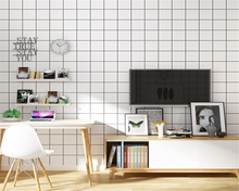 Beibehand-papel de parede estilo nórdico, xadrez branco, moderno, minimalista, tnt, sala de estar, fundo, roupas, loja de roupas, papel de parede 2024 - compre barato