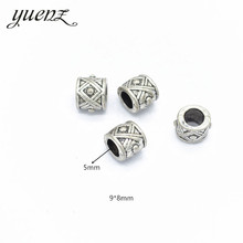 YuenZ-Cuentas espaciadoras para joyería, abalorios de color plata antigua de 10 uds, con cubo grande, apto para accesorios de joyería europea, accesorios de bricolaje R160 2024 - compra barato