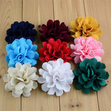 Lazos para el pelo de niña bailarina, accesorios de ropa, Material de gasa festoneado, flores, 17 colores, 3 ", FH59, 20 unids/lote 2024 - compra barato