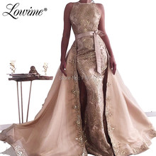 Женское вечернее платье-русалка, розовое платье из двух предметов, расшитое блестками, для выпускного вечера, в стиле Саудовской Аравии, 2019 2024 - купить недорого