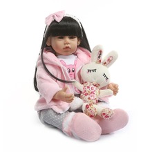 NPK-Muñeca Reborn de silicona de 50cm, Princesa de juguete de vinilo Real, muñecas para bebés, regalo de cumpleaños para niñas 2024 - compra barato