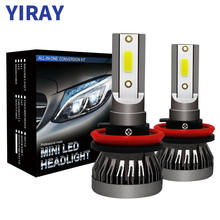 YIRAY 2PCS Car Headlight mini Lamp H7 H11 LED H4 H1 9005 H10 HB3 9006 HB4 9012 LED Fog Light Bulb Lamp COB Chip 36W 6000k 8000lm 2024 - buy cheap