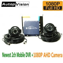 Newest 2CH MINI mobile dvr+1080P AHD Cameras mini AHD DVR support 128GB/CVBS/AHD 5.0MP 2 Channel Vehicle DVR with remote control 2024 - buy cheap