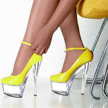 Женские туфли-лодочки на очень высоком каблуке 15 см 2024 - купить недорого