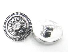 Free shipping Mini 1.2cm pentacle & cz charm DIY snap button metal charms 2024 - buy cheap