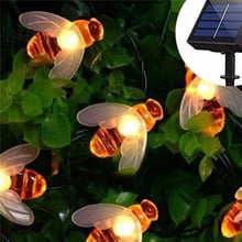 Guirnalda de luces LED alimentada por energía Solar para exteriores, lámpara de noche de hadas para jardín, boda, fiesta, Navidad, árboles de decoración, 30 LED 2024 - compra barato