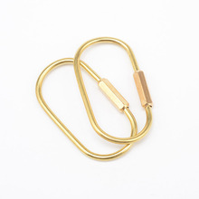 RE simple brass keychain gold color Handmade key pendant metal car key ring EDC gadget keychains for men boyfriend gift D0535 2024 - buy cheap