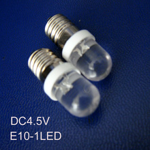 Высокое качество 4.5Vdc E10 светодиодный индикатор, led E10 лампа, Led E10 DC4.5V приборная панель предупреждающий индикатор Бесплатная доставка 50 шт./лот 2024 - купить недорого