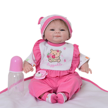 Muñecas Reborn especiales para recién nacido, muñeca realista de silicona de 17 pulgadas, cuerpo de tela de Vinilo Suave, 43 cm, juguete para bebé 2024 - compra barato